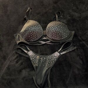 NWOT Victoria's Secret Very Sexy Sparkle Crystal Shine Cradle Push-up Bra, Panty